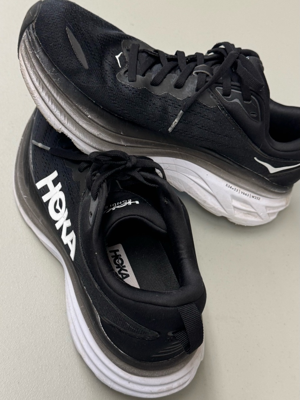 Hoka Black & White Women's Activewear Athletic Comfy Running Shoes Sneakers Y2K